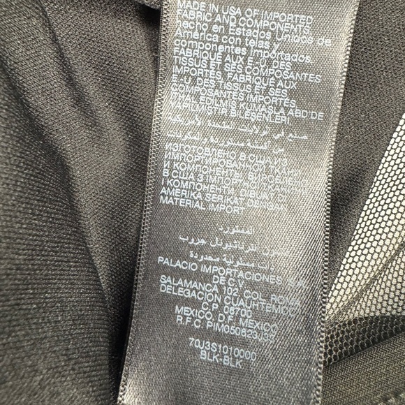 Bebe Elegant Black Sheer Panel Dress. D35 - Picture 14 of 15